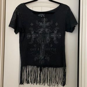 Fringe Rebel Saints T-shirt by Affliction